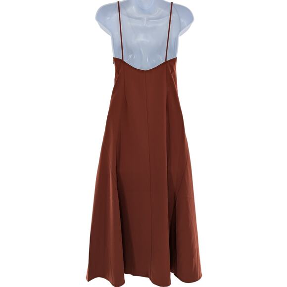 Thakoon Rust Sleeveless Midi Slip Dress Size 2 - Picture 7 of 16